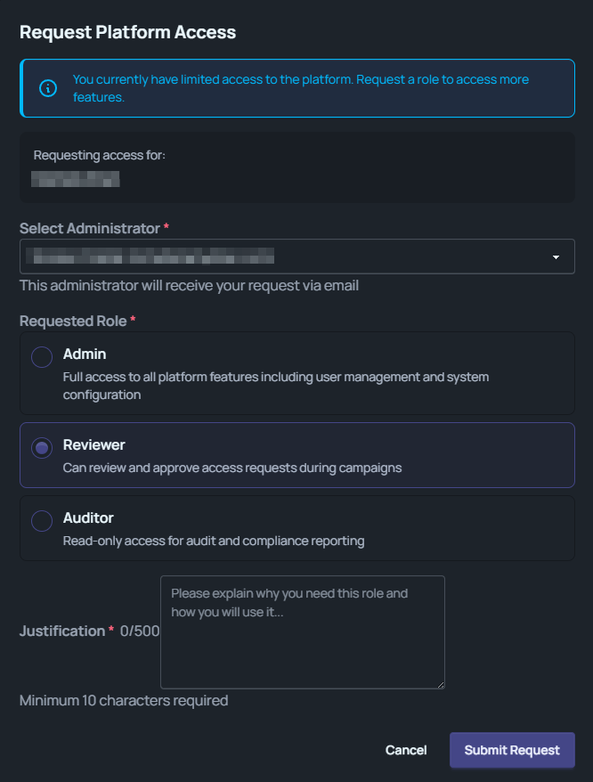 Access request for new users