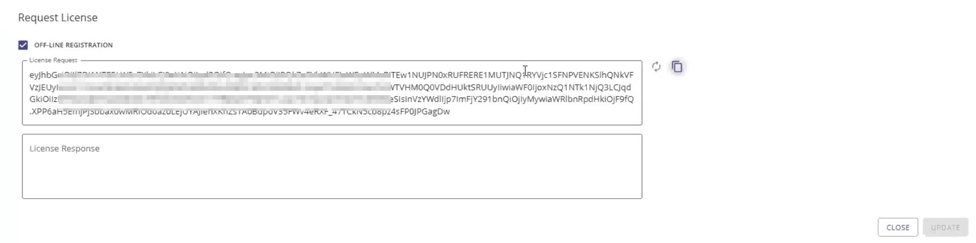 Offline-Lizenzschlüssel Beispiel