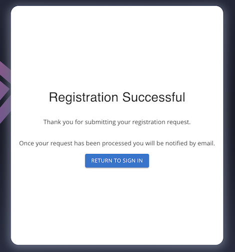 Hydden portal registration confirmation